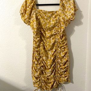 Yellow floral dress